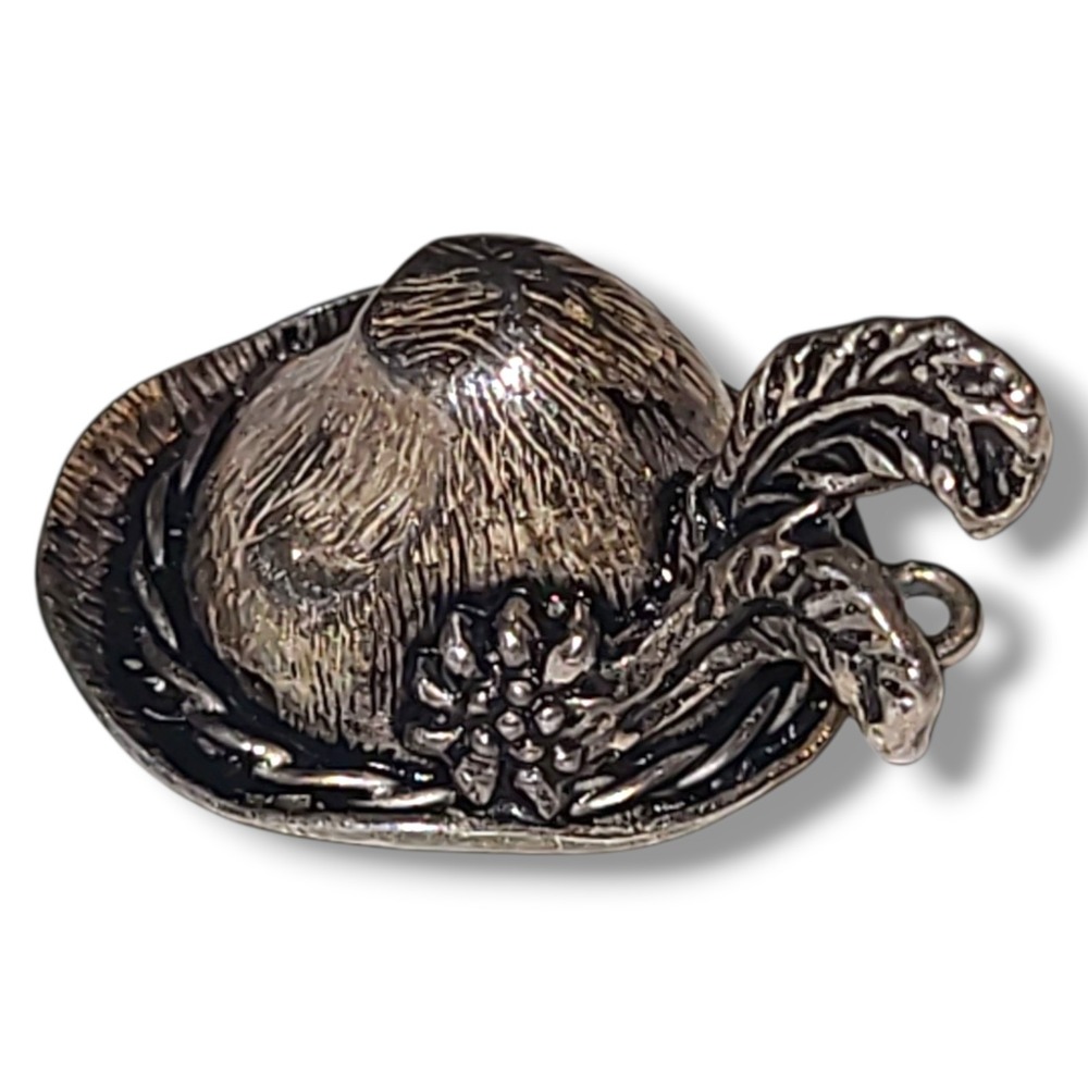 Vintage 800 Silver Alpine Hat Charm Germany V Continental‎ 1.8g